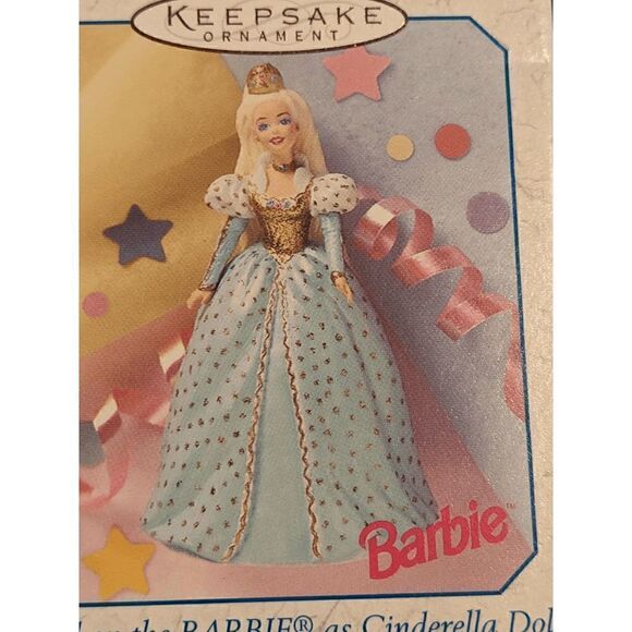 NEW 1999 HALLMARK KEEPSAKE ORNAMENT BARBIE AS CINDERELLA - Picture 1 of 7